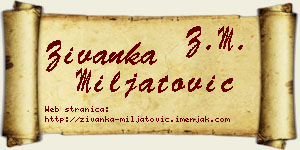 Živanka Miljatović vizit kartica